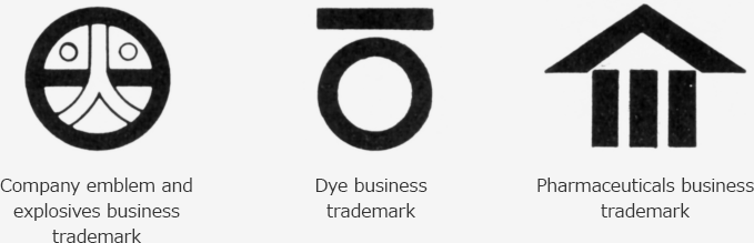 「Company emblem and explosives business trademark」「Dye business trademark」「Pharmaceuticals business trademark」