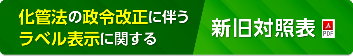 化管法の政令改正に伴うラベル表示に関する新旧対照表