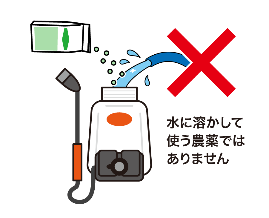 水には溶けません