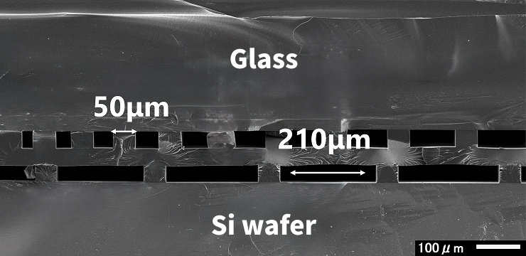 Through holes connecting upper and lower layers