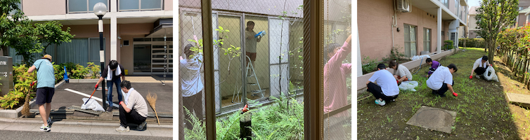 従業員やOBによる清掃や草刈りなどのボランティア活動	